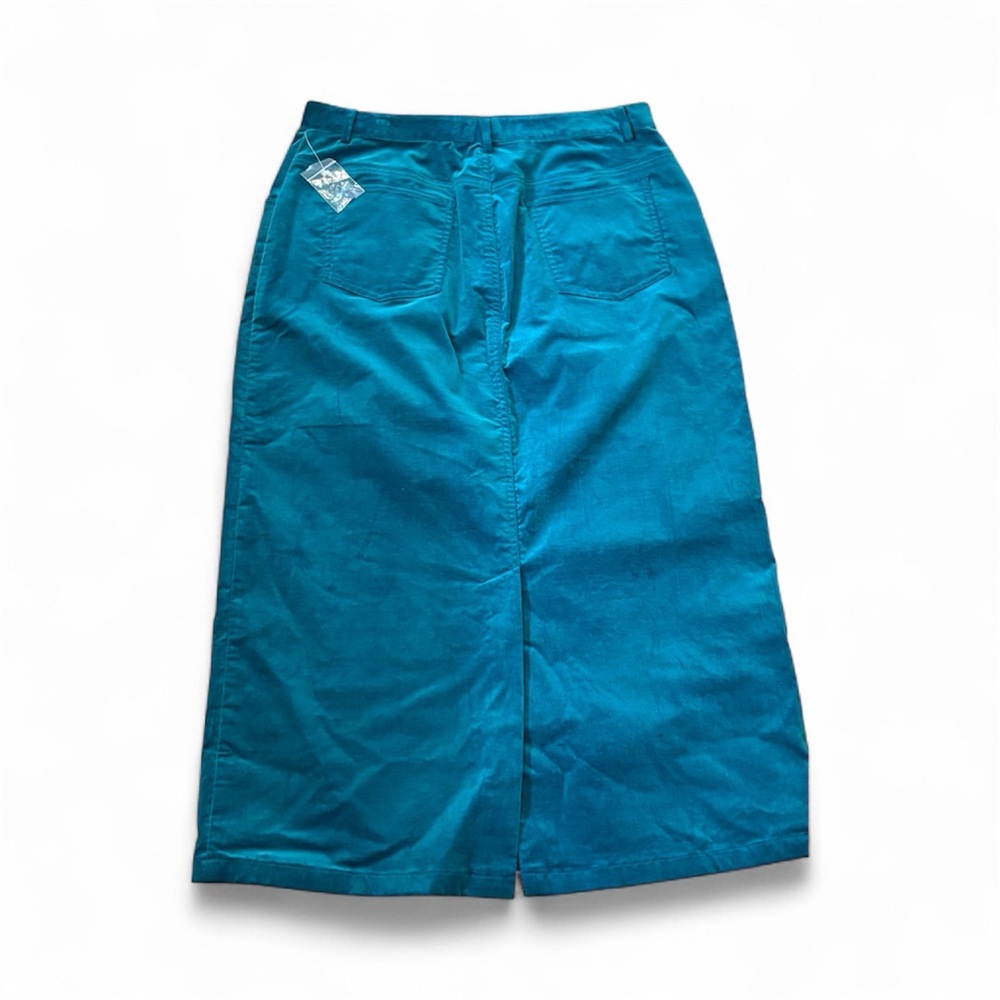 Westbound Petites Teal Skirt Suede Feel Zipper Closure Pockets New Size 12P